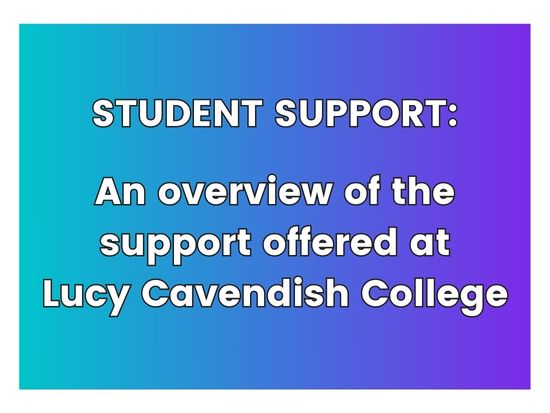 Student support at Lucy Cavendish College
