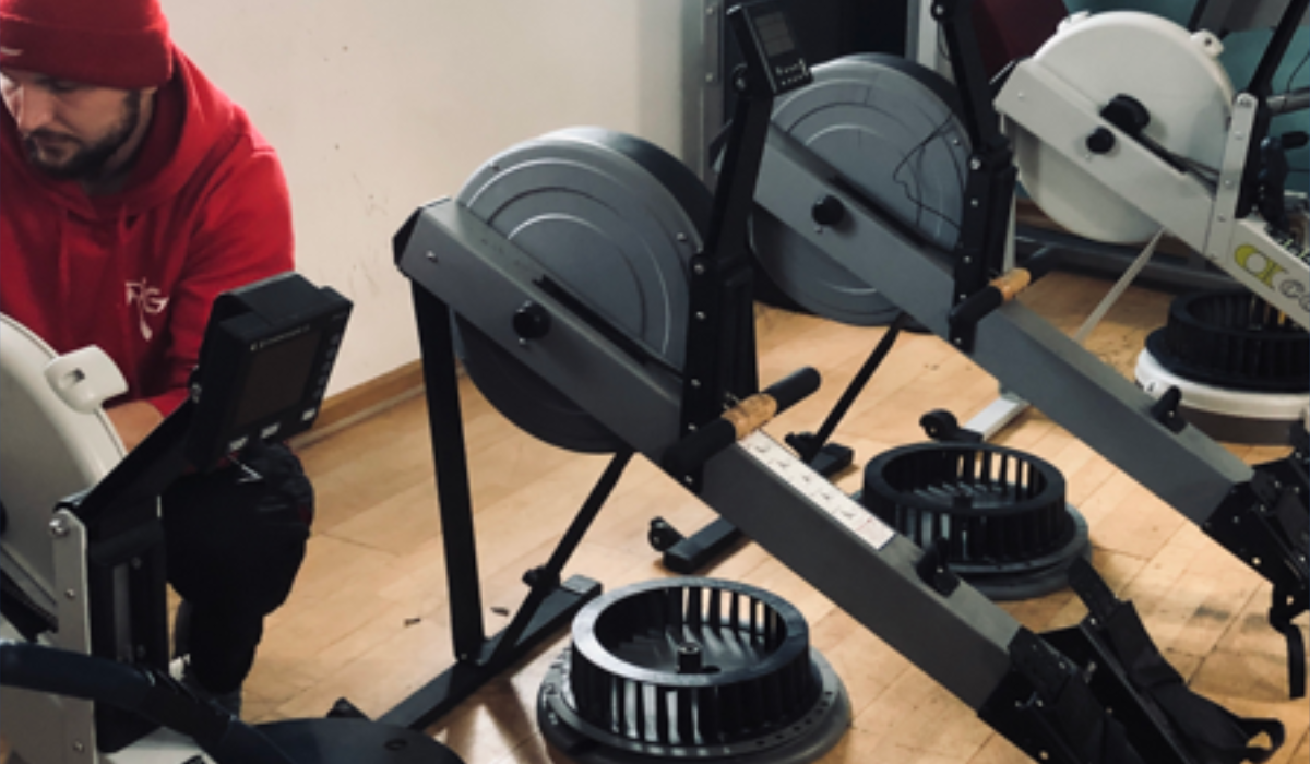 Our ergs being serviced and upgraded by the great team at Rowgear.
