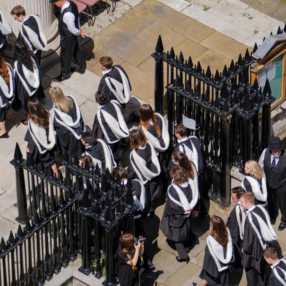 Lucy Cavendish students on their way to the Senate House graduation ceremony