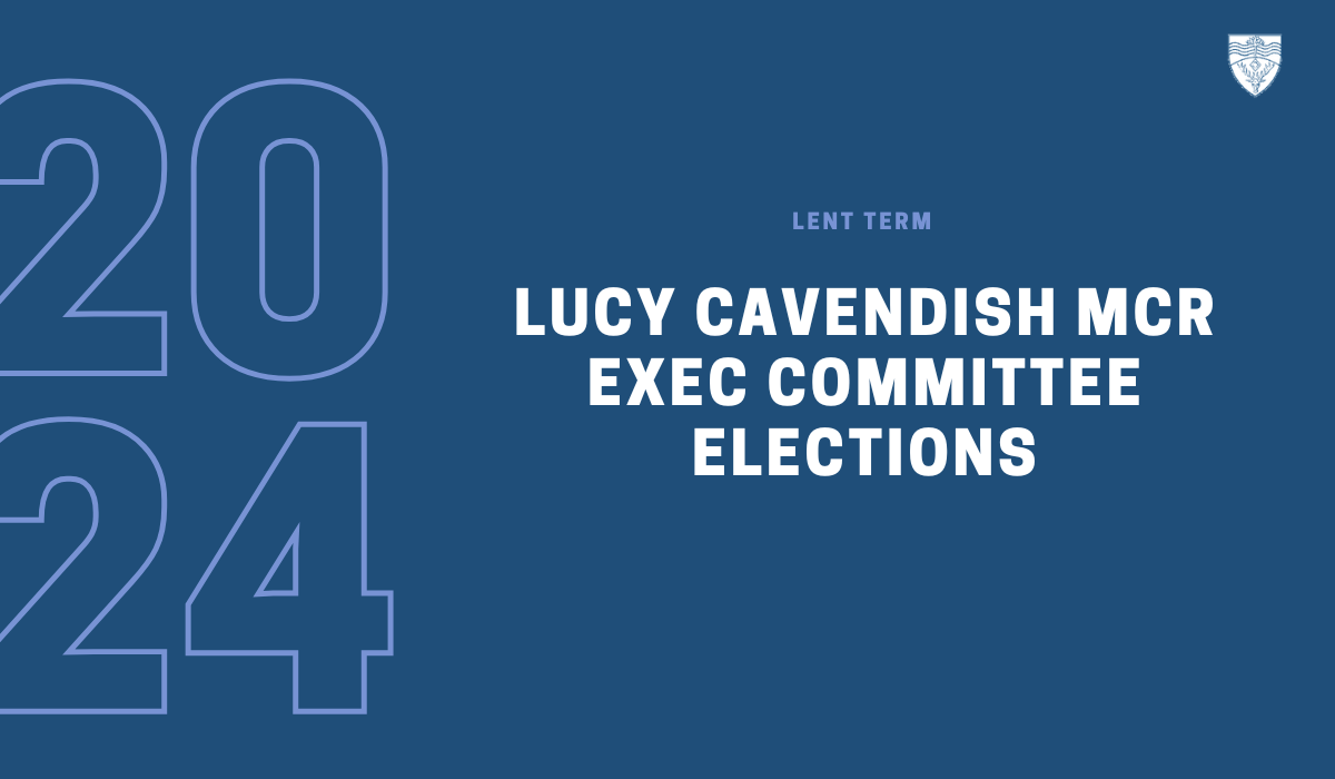 'MCR exec committe election' on blue background