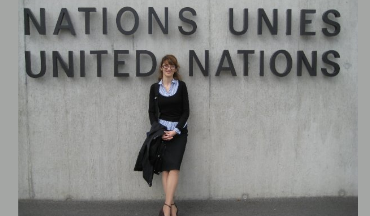 Gulya Amanova at UN Head Quarters, Geneva