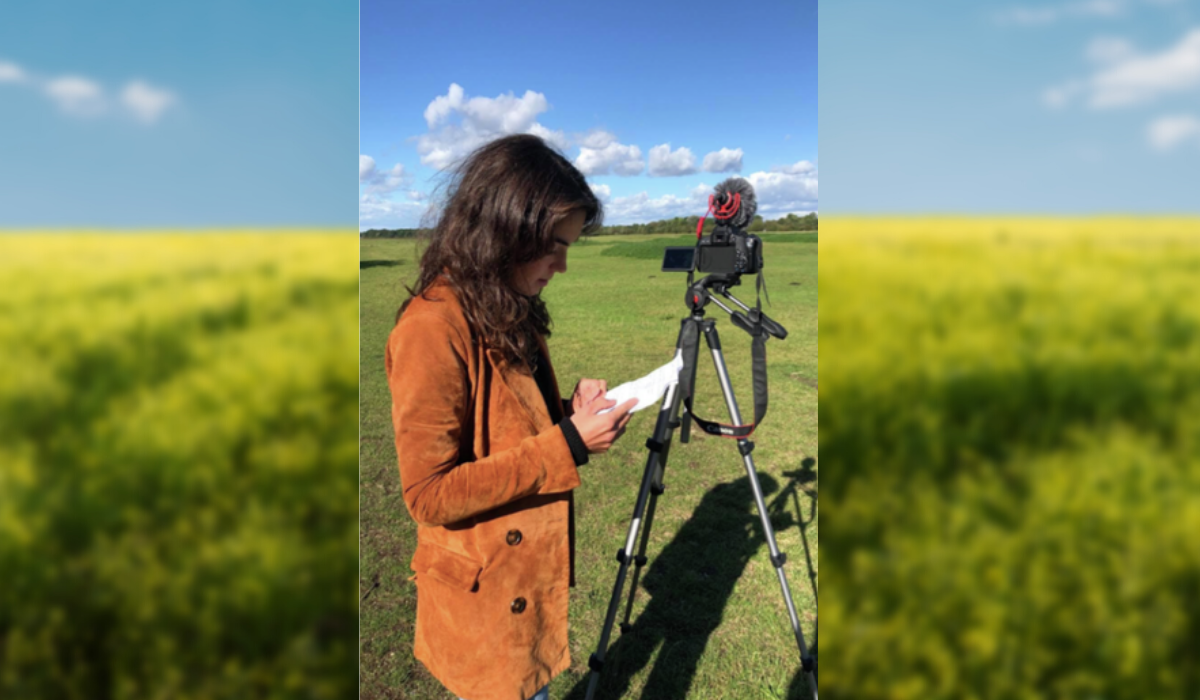 Rosa Proffer during filming