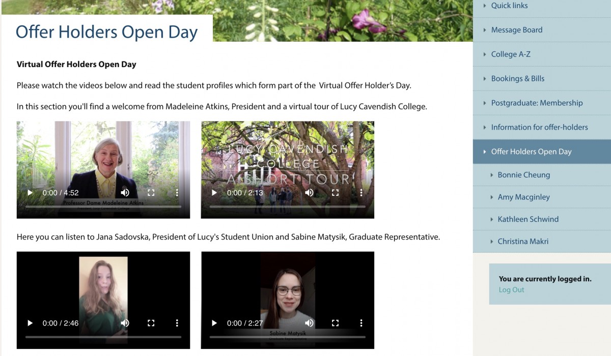 Admissions team successfully launch first-ever virtual offer holders event 