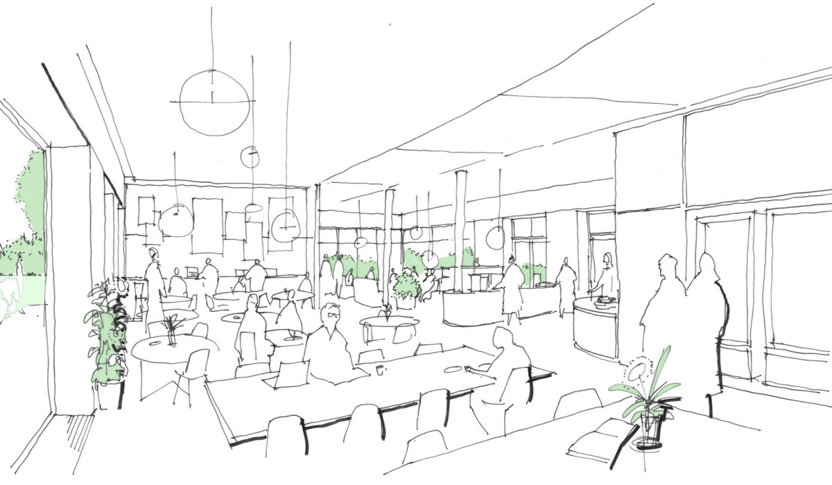 Cafe line drawing