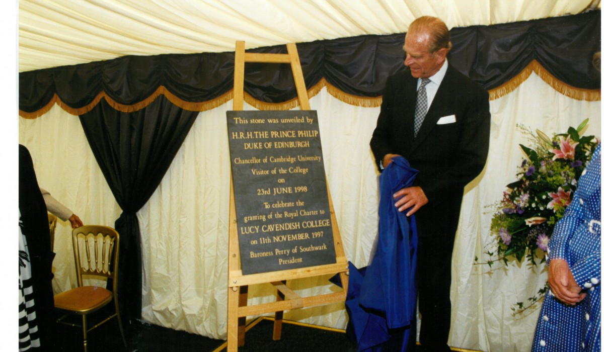 Prince Philip at the Lucy Cavendish Colege Royal Charter ceremony