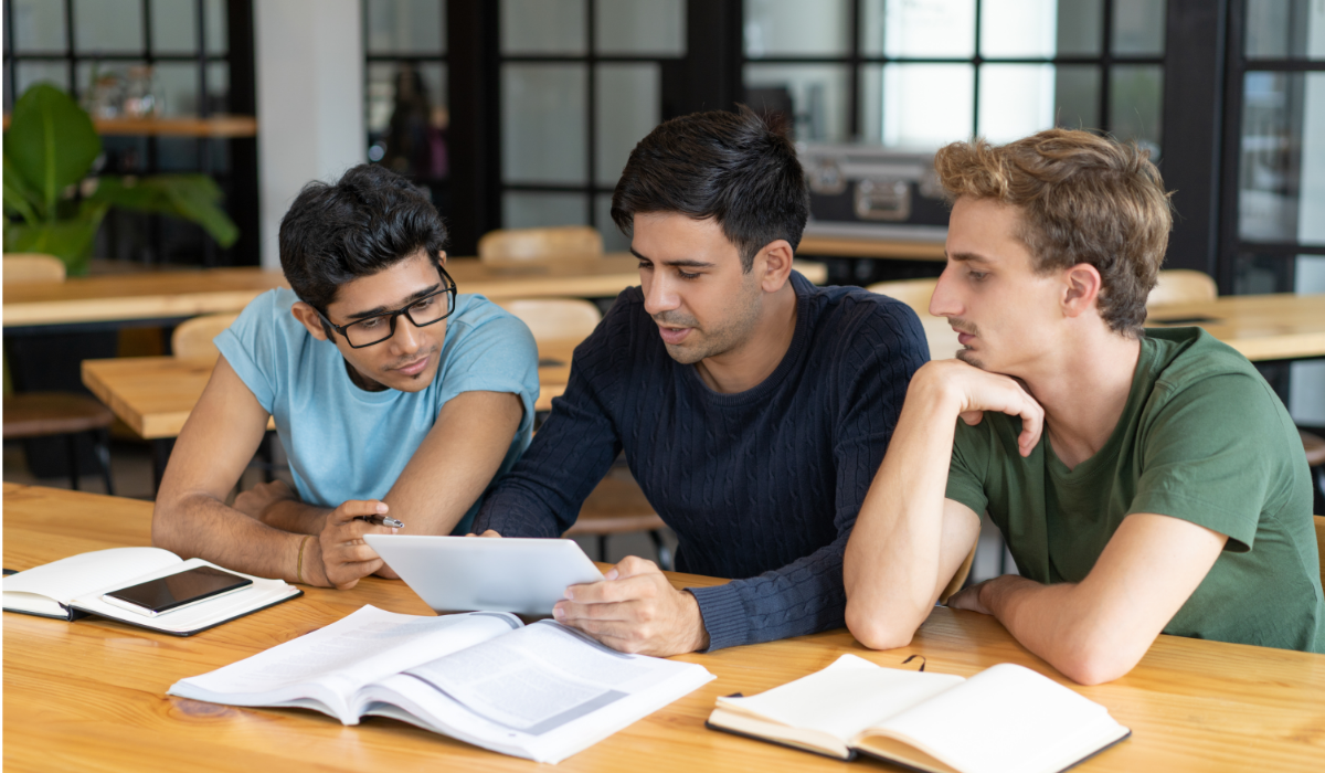 Students and mentor