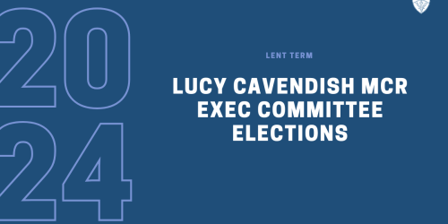 'MCR exec committe election' on blue background