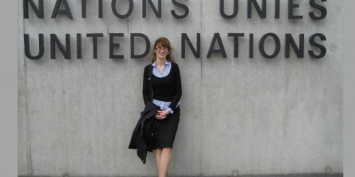 Gulya Amanova at UN Head Quarters, Geneva