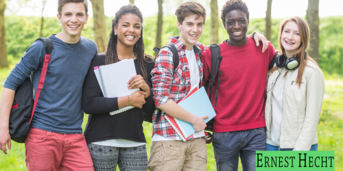 Group of school students