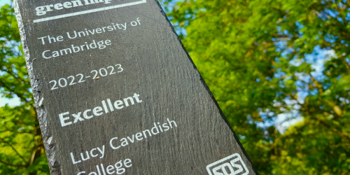 Award plaque: The University of Cambridge, 2022-23, Excellence Award for Lucy Cavendish College